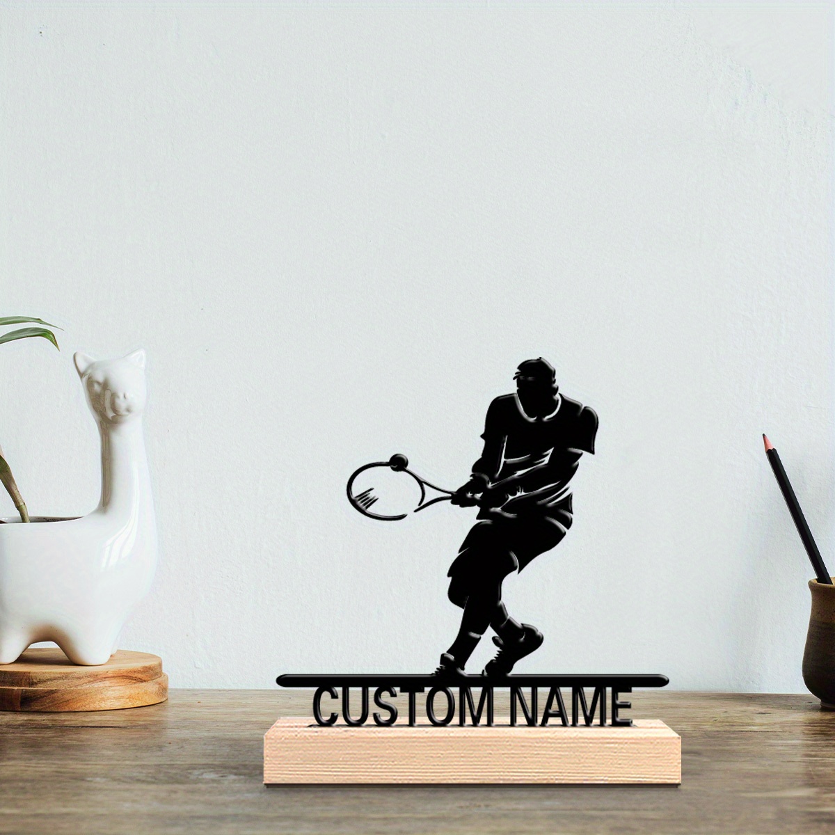 Badminton Player - Statua in Metallo Personalizzata di Tennista